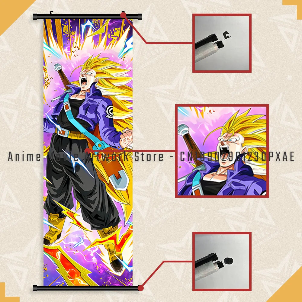 Goku Black Dragon Ball Z Canvas Wall Scroll - Image 5