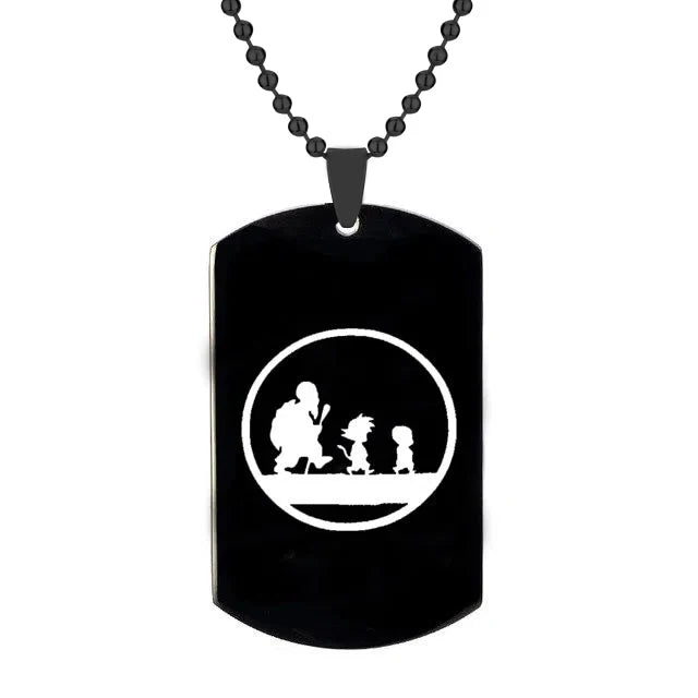 Goku Figure Dog Tag Pendant Chain Necklace - Image 9