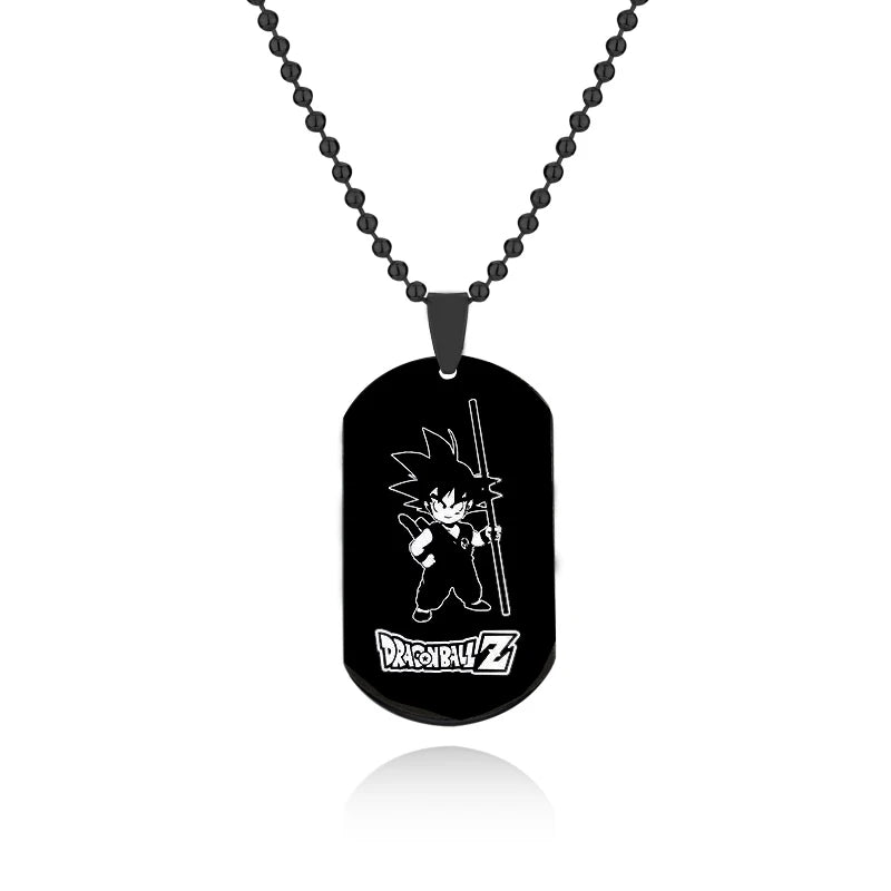 Goku Figure Dog Tag Pendant Chain Necklace - Image 6