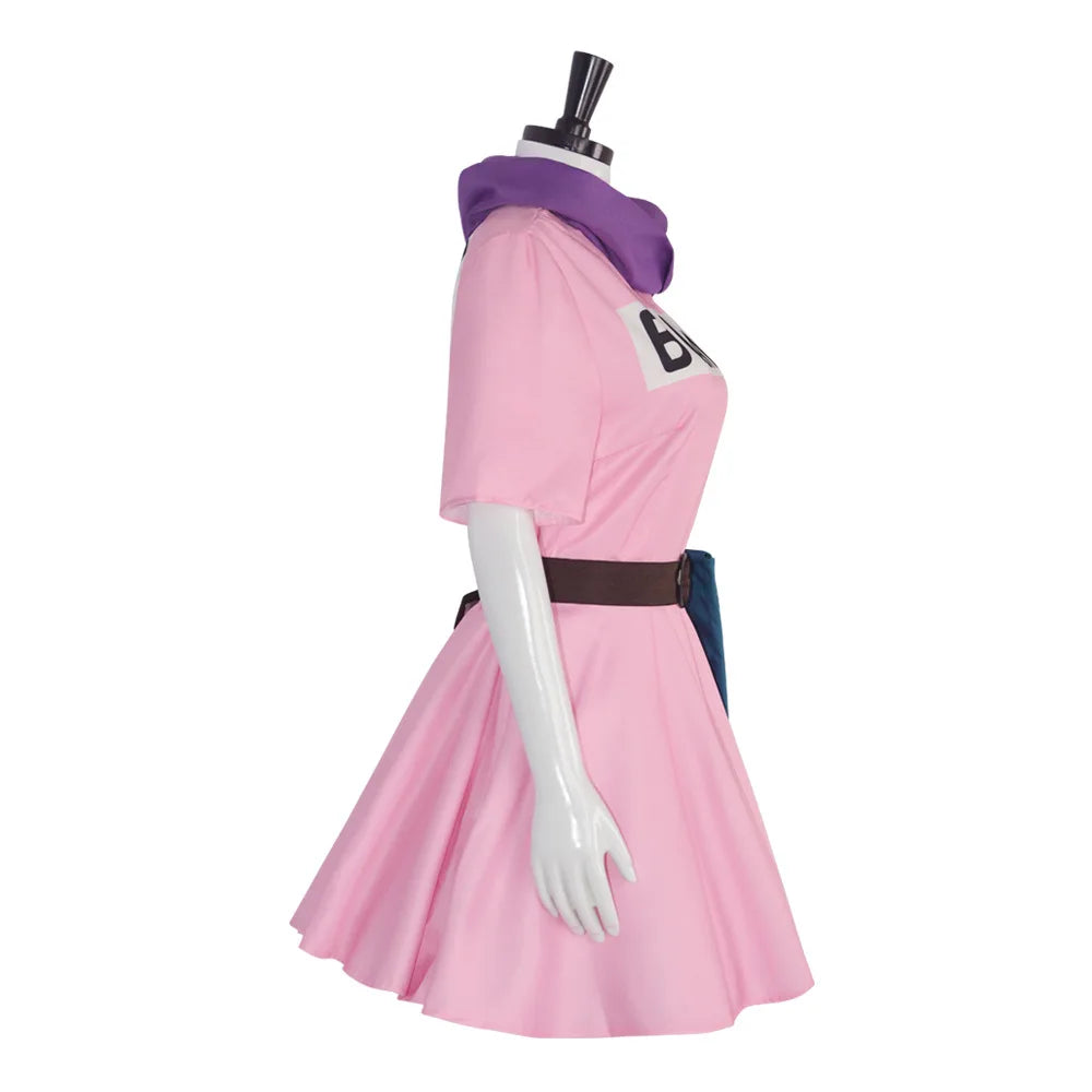 Bulma Cosplay Costume – Pink Dress Anime Uniform for Women - Image 3