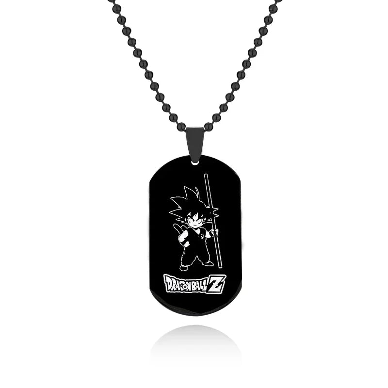 Goku Figure Dog Tag Pendant Chain Necklace - Image 5