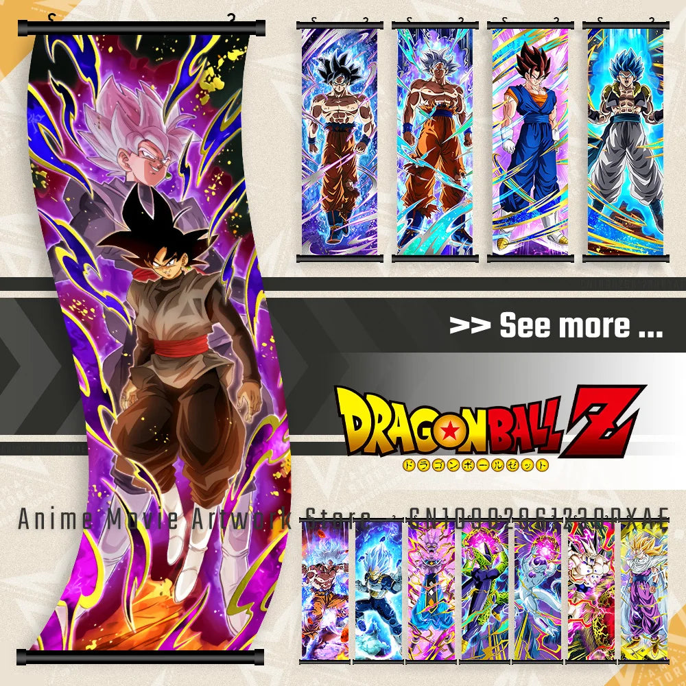 Goku Black Dragon Ball Z Canvas Wall Scroll