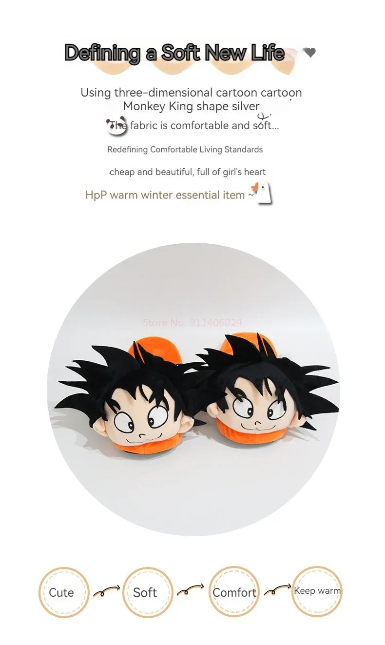 Son Goku Plush Cotton Shoes - Image 8