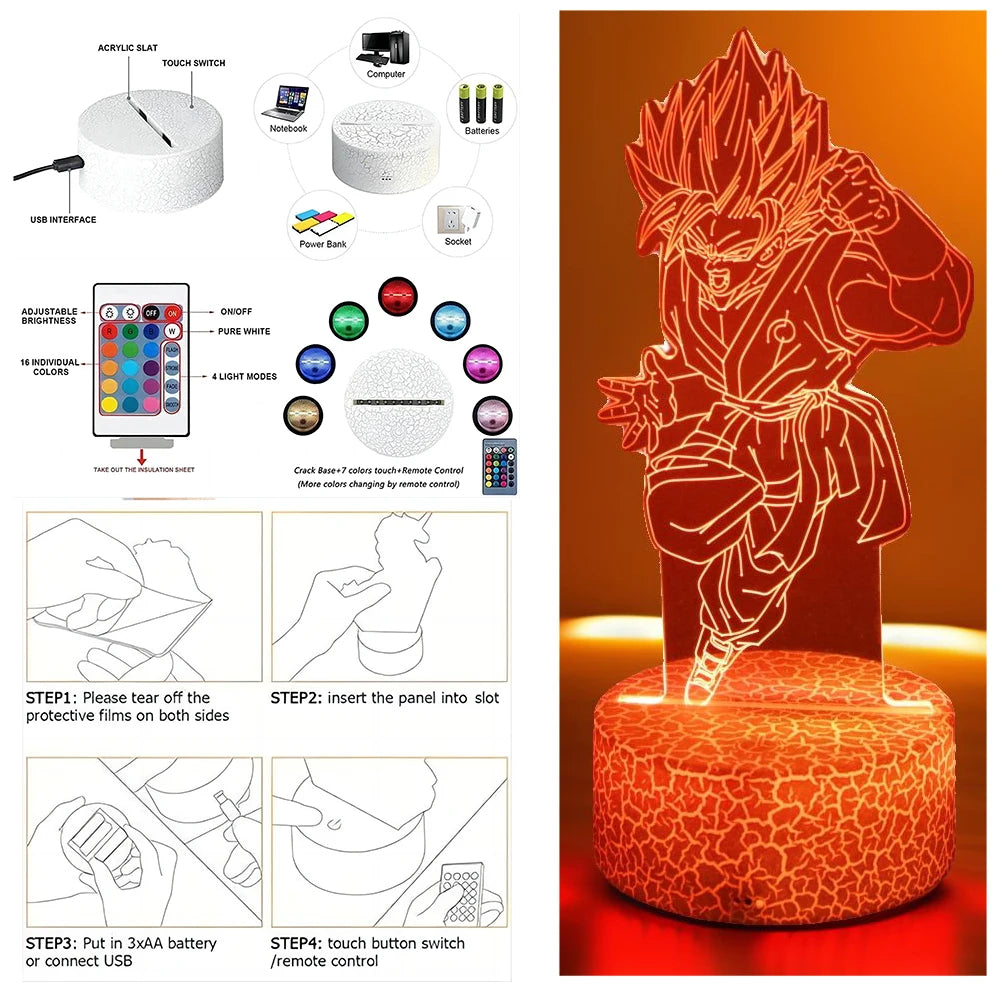 Dragon Ball Z 3D Lamp & Figures Set - Image 6